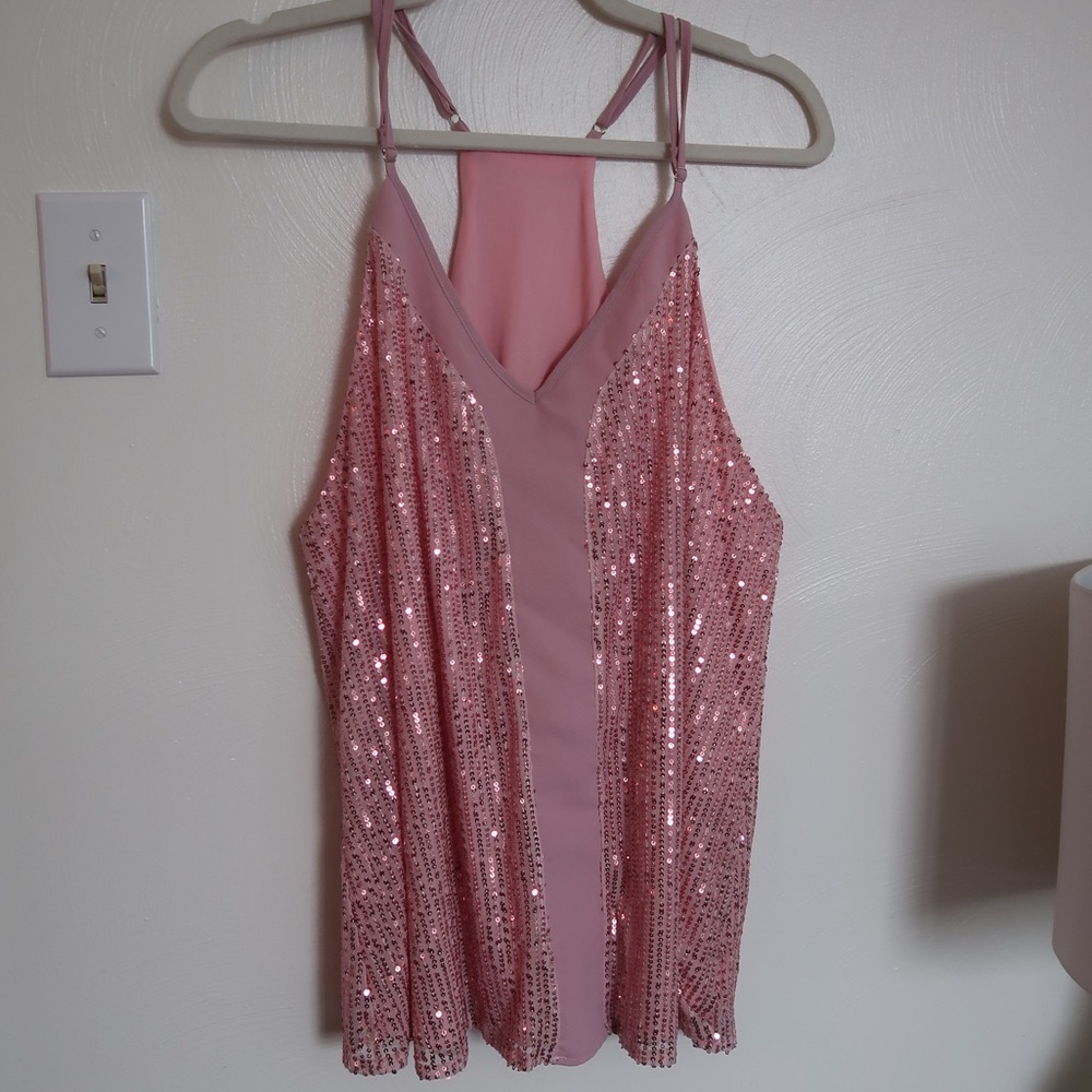 Pink Sequin Tank